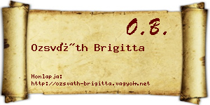 Ozsváth Brigitta névjegykártya